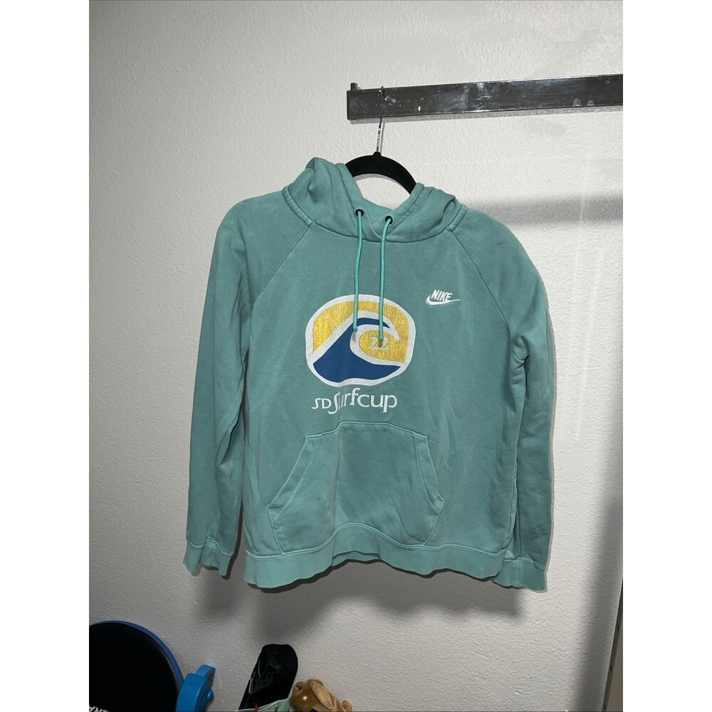 Nike Hoodie Mens Large Faded Teal Pullover Surf Cup 2022 Champions